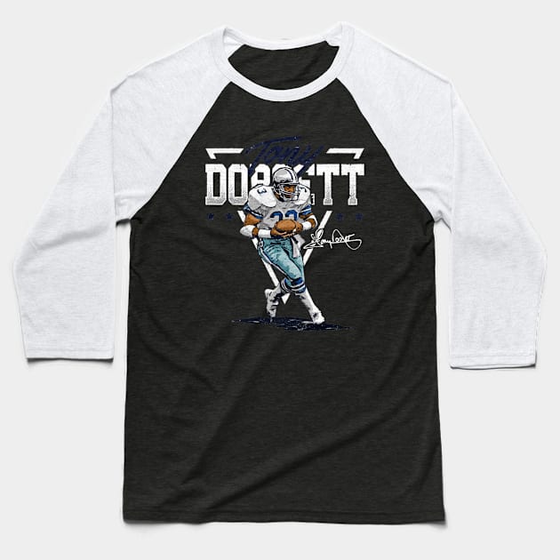 Tony Dorsett Dallas Triangle Name Baseball T-Shirt by MASTER_SHAOLIN